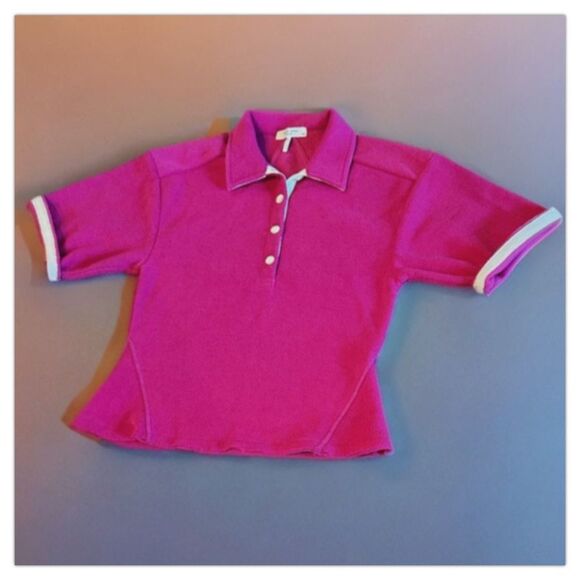 Rag & Bone Pink Polo Tee - Picture 3 of 16